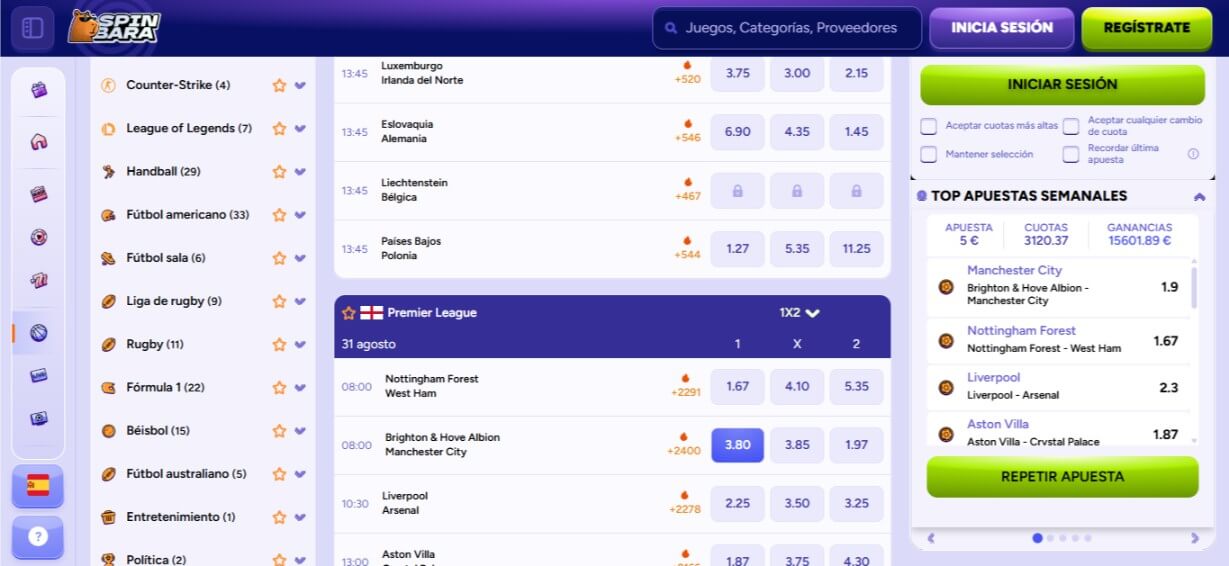 Spinbara: Pagina inicial